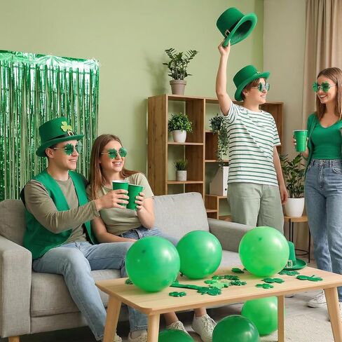 JATEBI 4 Pairs St. Patrick’s Day Irish Shamrock Sunglasses Green Four Leaf Clover Glasses Leprechaun Costume Eyeglasses Saint Patrick Gift Eyewear Party Decorations Accessories in Saudi Arabia