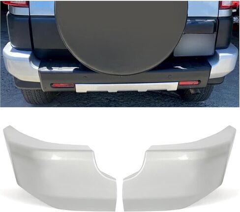 غطاء نهاية المصد الخلفي من ECOTRIC متوافق مع 2007-2014 Toyota FJ Cruiser استبدال زاوية المصد الخلفي لـ 5246235030 5246335030 TO1105122 TO1104122 جانب السائق والراكب الأسود in Kuwait