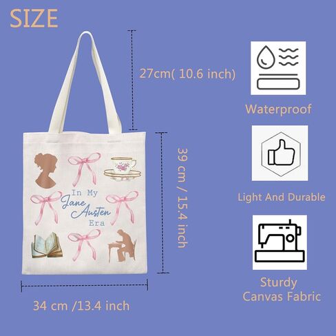 TIIMG Regency Book Lover Gift Novel Fans Gift Library Readers Book Club Bookish Tote Bag in Saudi Arabia