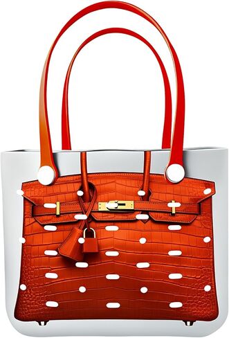 حقيبة حمل الشاطئ المطاطية - حقيبة حمام سباحة EVA مقاومة للماء مع طباعة فاخرة - أساسيات إجازة مقاومة للرمل للسباحة والقوارب - هدية فريدة للنساء in Kuwait