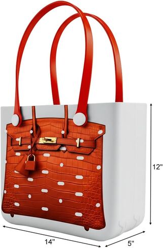 حقيبة حمل الشاطئ المطاطية - حقيبة حمام سباحة EVA مقاومة للماء مع طباعة فاخرة - أساسيات إجازة مقاومة للرمل للسباحة والقوارب - هدية فريدة للنساء in Kuwait