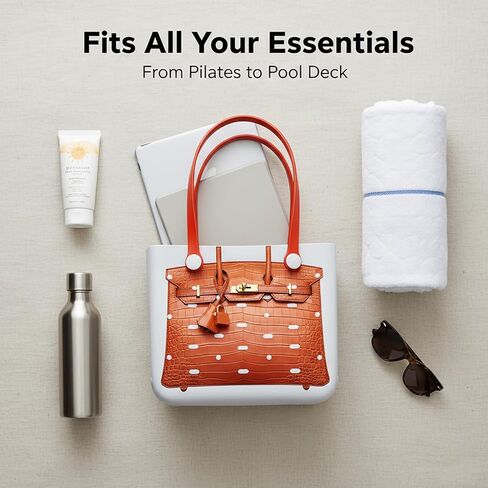 حقيبة حمل الشاطئ المطاطية - حقيبة حمام سباحة EVA مقاومة للماء مع طباعة فاخرة - أساسيات إجازة مقاومة للرمل للسباحة والقوارب - هدية فريدة للنساء in Kuwait