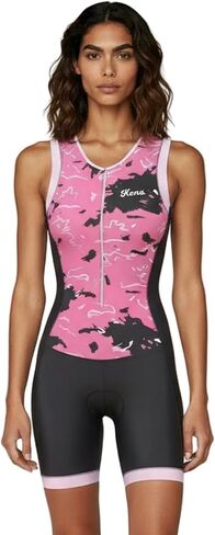 KONA Assault Women's Triathlon Race Suit -One-Piece Vest and Short Combo with Body-Mapped Ventilation in Kuwait