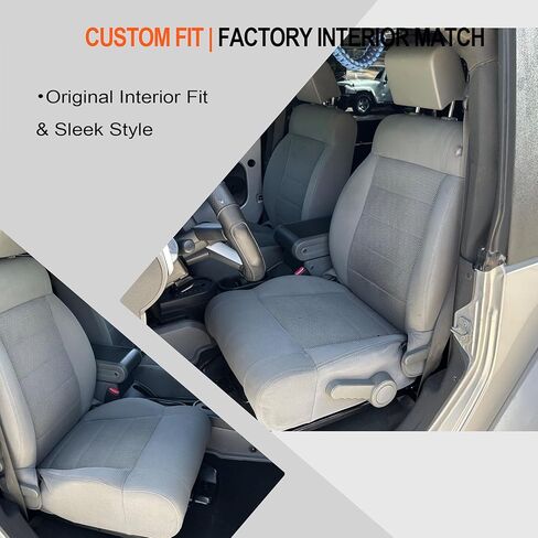 GXARTS Cloth Gray # E5DD Driver Side Bottom Replacement Seat Cover & Bottom Foam Cushion Pad Compatible with Jeep Wrangler 2008 2009 2010 in Saudi Arabia