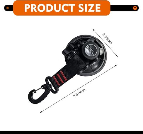 2 PCS Suction Cup Hooks, Heavy Duty Multifunctional Car Strong Suction Cup Anchor with S-Hook, Removable Outdoor Camping Essential Accessory, Universal for Car Awning Boat Camping (Black) in Saudi Arabia