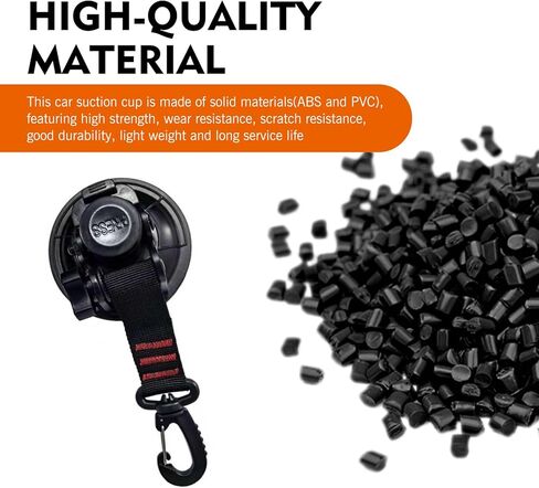 2 PCS Suction Cup Hooks, Heavy Duty Multifunctional Car Strong Suction Cup Anchor with S-Hook, Removable Outdoor Camping Essential Accessory, Universal for Car Awning Boat Camping (Black) in Saudi Arabia