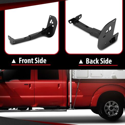 Front Camper Tie Downs Bar Powder Coated Compatible with Ford F250 F350 F450 Super Duty 2011-2016 8 Feet Bed Length Black in Saudi Arabia