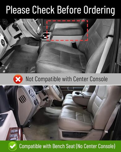 Floor Mats for Ford F250/F350/F450/F550: Crew Cab 2008 2009 2010 Bench Seat (NOT fit Trucks with Front Center Console) All Weather TPE Car Accessories Automotive for Ford Pickup Truck, 3PCS Liners in Saudi Arabia
