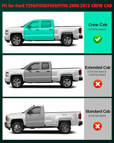 Floor Mats for Ford F250/F350/F450/F550: Crew Cab 2008 2009 2010 Bench Seat (NOT fit Trucks with Front Center Console) All Weather TPE Car Accessories Automotive for Ford Pickup Truck, 3PCS Liners in Saudi Arabia