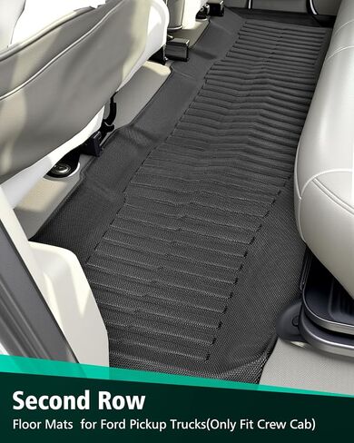 Floor Mats for Ford F250/F350/F450/F550: Crew Cab 2008 2009 2010 Bench Seat (NOT fit Trucks with Front Center Console) All Weather TPE Car Accessories Automotive for Ford Pickup Truck, 3PCS Liners in Saudi Arabia