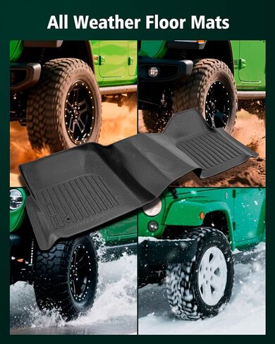Floor Mats for Ford F250/F350/F450/F550: Crew Cab 2008 2009 2010 Bench Seat (NOT fit Trucks with Front Center Console) All Weather TPE Car Accessories Automotive for Ford Pickup Truck, 3PCS Liners in Saudi Arabia