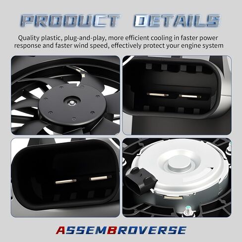 Engine Radiator Cooling Fan Assembly Compatible with Impala Monte Carlo Lacrosse 2006-2011 V6 3.5L 3.6L 3.9L Replace 89018690 89018691 GM3115187 Dual Radiator Fans with Shroud in Saudi Arabia