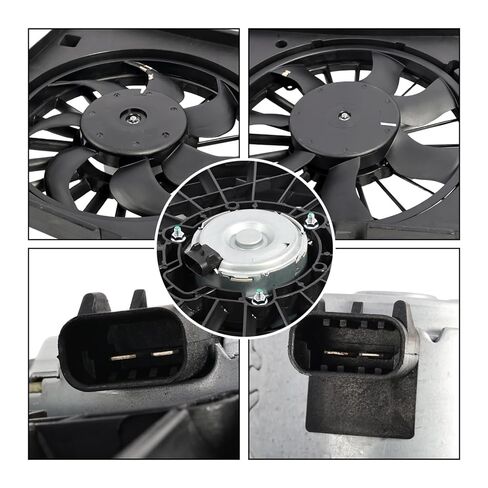 Engine Radiator Cooling Fan Assembly Compatible with Impala Monte Carlo Lacrosse 2006-2011 V6 3.5L 3.6L 3.9L Replace 89018690 89018691 GM3115187 Dual Radiator Fans with Shroud in Saudi Arabia