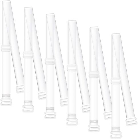 Clear Bra Straps, 6-Pairs 12mm Width Invisible Non-Slip Adjustable Bra Straps for Strapless Bra, Ballet Dance in Saudi Arabia