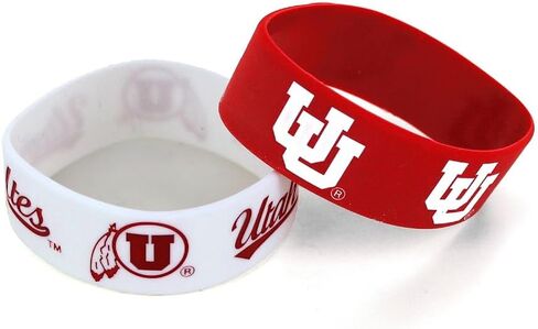 Aminco NCAA Utah Utes Wide Bracelet, 2-Pack in Saudi Arabia