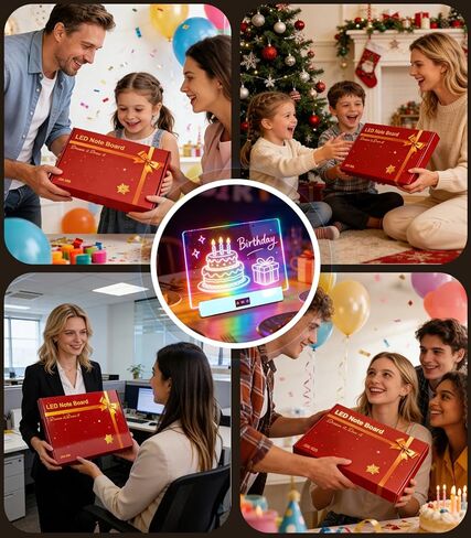 لوحة كتابة LED مقاس 16 بوصة لوحة رسم متوهجة RGB، لوحة رسائل مضيئة قابلة لإعادة الشحن مع شاشة عرض البطارية وقفل اللمس، حامل قابل للطي، حامل على الحائط، أكريليك مقاوم للخدش للأطفال، المنزل، الفصل الدراسي in Kuwait