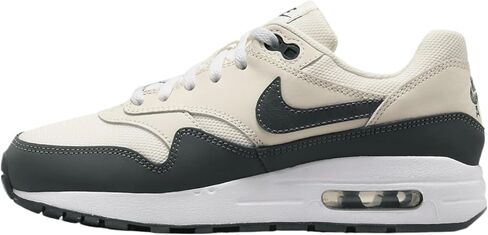 Air Max 1 Big Kids' Shoes (DZ3307-113, Pale Ivory/White/Bicoastal/Vintage Green) Size 5 in Saudi Arabia