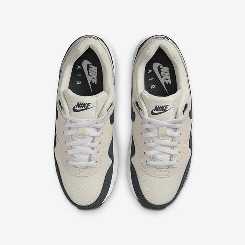 Air Max 1 Big Kids' Shoes (DZ3307-113, Pale Ivory/White/Bicoastal/Vintage Green) Size 5 in Saudi Arabia