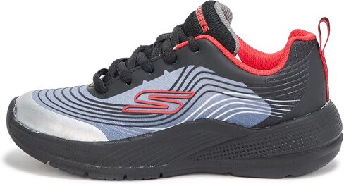 SKECHERS Kids Boys Microspec Advance - Revconix Sneaker, Black/Silver, 12 Little Kid in Saudi Arabia