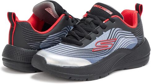 SKECHERS Kids Boys Microspec Advance - Revconix Sneaker, Black/Silver, 12 Little Kid in Saudi Arabia