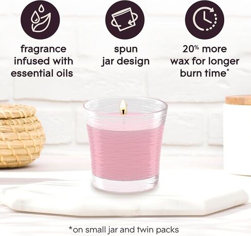 Glade 1-Wick Scented Candle Jar, Angel Whispers, Air Freshener Infused with Essential Oils, 4.08 Oz, 3 Count in Saudi Arabia