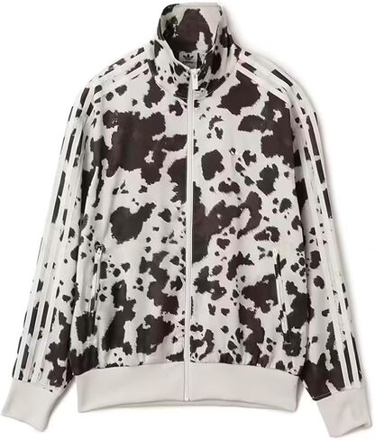 adidas ORIGINALS WOMEN'S SATIN LOOSE FIT TRACK JACKET, Multicolor/Off White, SMALL in Saudi Arabia