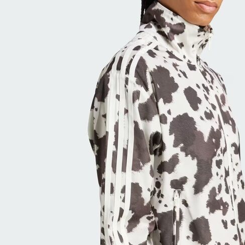 adidas ORIGINALS WOMEN'S SATIN LOOSE FIT TRACK JACKET, Multicolor/Off White, SMALL in Saudi Arabia