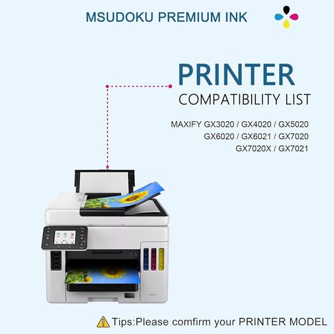زجاجة إعادة تعبئة الحبر Msudoku GI23 (6 عبوات) بديل متوافق لزجاجة حبر Canon GI-23 GI23 القابلة لإعادة التعبئة مع طابعة إعادة تعبئة الحبر Canon Pixma G620 PIXMA G620 (BK/C/M/Y/GR غير حبر التسامي) in Kuwait