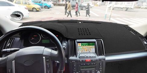 حصيرة غطاء لوحة القيادة مناسبة خصيصًا لسيارة Land Rover LR2، غطاء لوحة القيادة وغطاء وسادة السجاد J396 (أسود) in Saudi Arabia