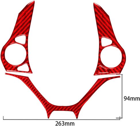 Real Premium 3K Carbon Fiber car Driver Side Dashboard Kit Frame Cover Sticker Trim Decoration Compatible with Honda Civic 9 Coupe Sedan 2013 2014 2015 Car Interior Accessories -A 4pcs Red in Saudi Arabia