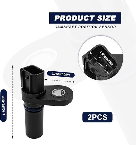 2Pcs Engine Camshaft Position Sensor Compatible with Ford 1997-2010 F-150/1996-2010 Mustang / 2002-2010 Explorer Replaces 1800527 & 907722 & PC643 & 1W7Z6B288AB in Kuwait