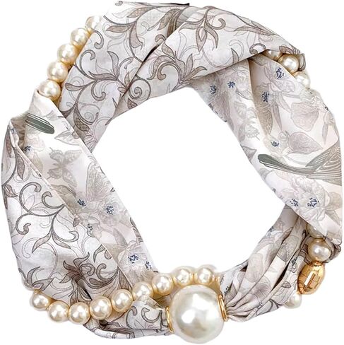 First Choose Silk Felling Magnetic Buckle with Rhinestone Small Neckerchief Clavicle Collar Headpiece Pendant Scarf for Women in Saudi Arabia