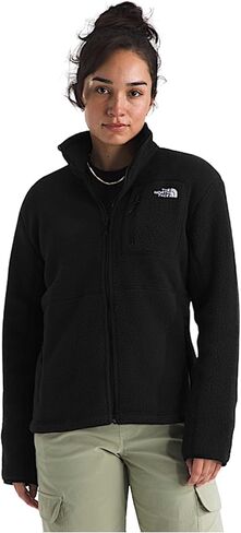 The North Face Women's Yumiori Full Zip Jacket - Lightweight Fleece Coat with Embroidered Logo, Secure Zip Pockets, White Dune/Desert Stone/Metal Pink, X-Large in Saudi Arabia