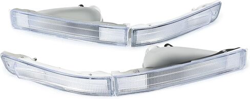 KUAFU Bumper Turn Signal Light Compatible with 1990-1994 Lexus LS400 Halogen Fog Lamps Bumper Turn Signal Assembly W/Bulbs Driver & Passenger Side (Clear Lens) in Saudi Arabia
