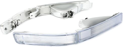 KUAFU Bumper Turn Signal Light Compatible with 1990-1994 Lexus LS400 Halogen Fog Lamps Bumper Turn Signal Assembly W/Bulbs Driver & Passenger Side (Clear Lens) in Saudi Arabia