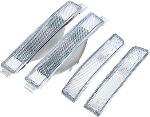 KUAFU Bumper Turn Signal Light Compatible with 1990-1994 Lexus LS400 Halogen Fog Lamps Bumper Turn Signal Assembly W/Bulbs Driver & Passenger Side (Clear Lens) in Saudi Arabia
