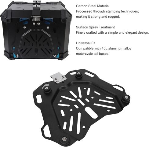 Bike Plate Tail Box Quick Release Base, Motorcycle Rear Tail Box Base Top Case Mounting Plate, Stamping Bottom Motorcycle Rack for 45L Trunk in Saudi Arabia