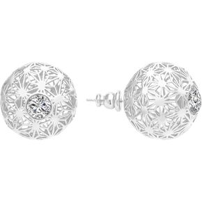 18K gold earrings, suitable for women, light weight, thick and sturdy, hypoallergenic, thick opening, twisted shape earring set, jewelry gift. in Saudi Arabia