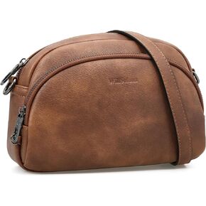 Leather Crossbody Bags for Women Anti-Theft Purses Vintage Saddle Handbag Small Cross Body Shoulder Bag in Saudi Arabia