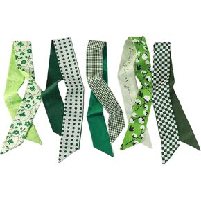 5Pcs Scarves for Women Purse Scarf Handbags Skinny Twill Hair Scarves Narrow Neck Scarf Band Fashion Accessories Bag Charms in Kuwait