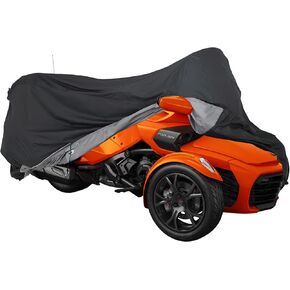 Full Cover Compatible with Can-Am Spyder 2016-2021 F3 Limited Models (with Trunk) | Waterproof, Weather Resistant Fabric, Black in Saudi Arabia