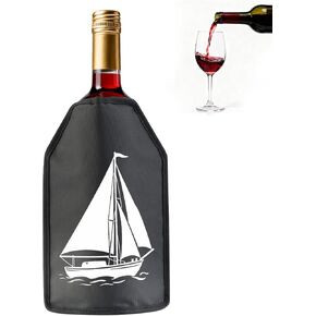 مبرد زجاجات النبيذ، غلاف مبرد النبيذ، غلاف تبريد النبيذ للزجاجة يحافظ على النبيذ أو الشمبانيا أو المشروبات باردة لساعات، واقٍ، ومحمول in Kuwait