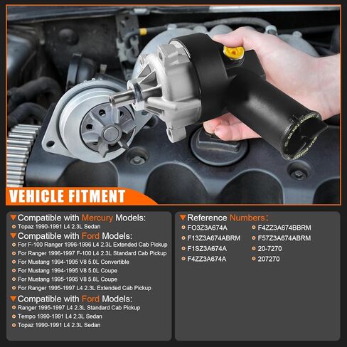 207272F Power Steering Pump Direct for F150 1990-1996, for F250 HD 1997-1997, for F350 1990-1996, for Bronco 1990-1996, for F250 1990-1997, OE# F0TZ3A674A, 20-7272 in Kuwait