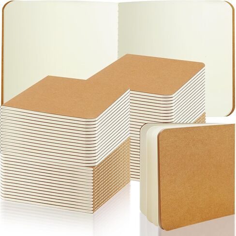 150 حزمة من دفاتر الملاحظات الصغيرة السائبة، دفاتر ملاحظات كرافت صغيرة للجيب، مفكرة مجلة فارغة مقاس 4 × 4 بوصة، دفتر رسم صغير غير مُبطن لكتابة مشاريع تدوين الملاحظات اليدوية (24 ورقة/48 صفحة) in Kuwait