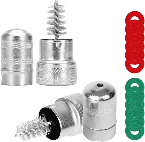 Battery Terminal Cleaner Kit, 2 Terminal Cleaning Brushes with 12 Anti-Corrosion Washers, Automotive Battery Wire Brush Tool Universal Accessories for Car Truck Marine Boat in Saudi Arabia