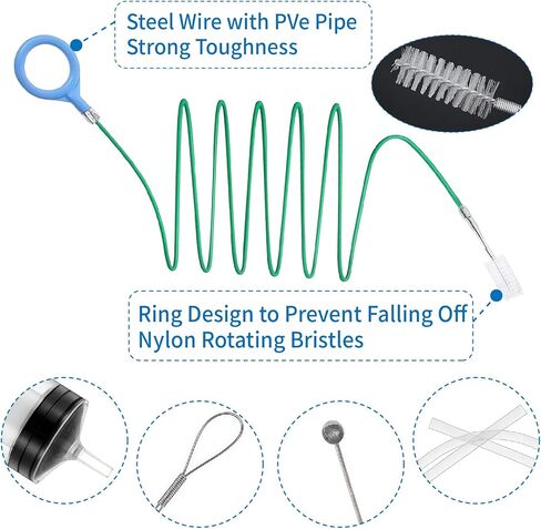 Auto Sunroof Drain Cleaning Tool, 118 Inch Long Flexible Tube Cleaning Brush, Drain Brush Pipe Cleaners for Car Sunroof Windshield Wiper Drain Hole in Kuwait