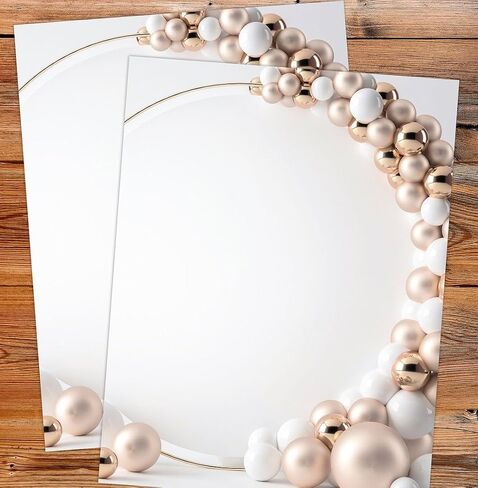 Great Papers! Balloon Archway Party Letterhead for Invitations, Announcements and Personal Messages, Printer Friendly 8.5" x 11", 50 Pack (2023060) in Saudi Arabia