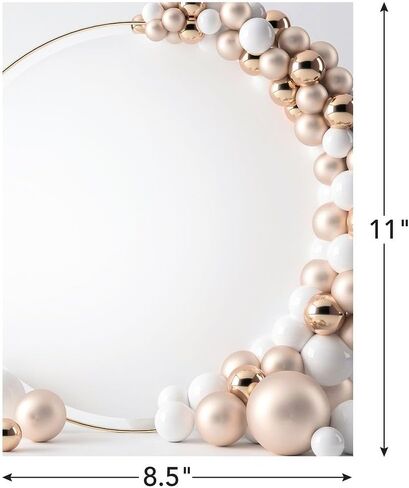 Great Papers! Balloon Archway Party Letterhead for Invitations, Announcements and Personal Messages, Printer Friendly 8.5" x 11", 50 Pack (2023060) in Saudi Arabia