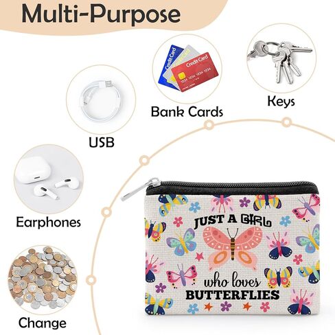 Butterfly Gifts for Women Butterfly Lover Gifts for Women Coin Purse Butterflies Inspirational Christmas Gift for Friends Mom Sister Female Coworker Butterflies Themed Gift Birthday Coin Wallet in Saudi Arabia