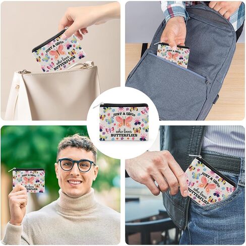 Butterfly Gifts for Women Butterfly Lover Gifts for Women Coin Purse Butterflies Inspirational Christmas Gift for Friends Mom Sister Female Coworker Butterflies Themed Gift Birthday Coin Wallet in Saudi Arabia